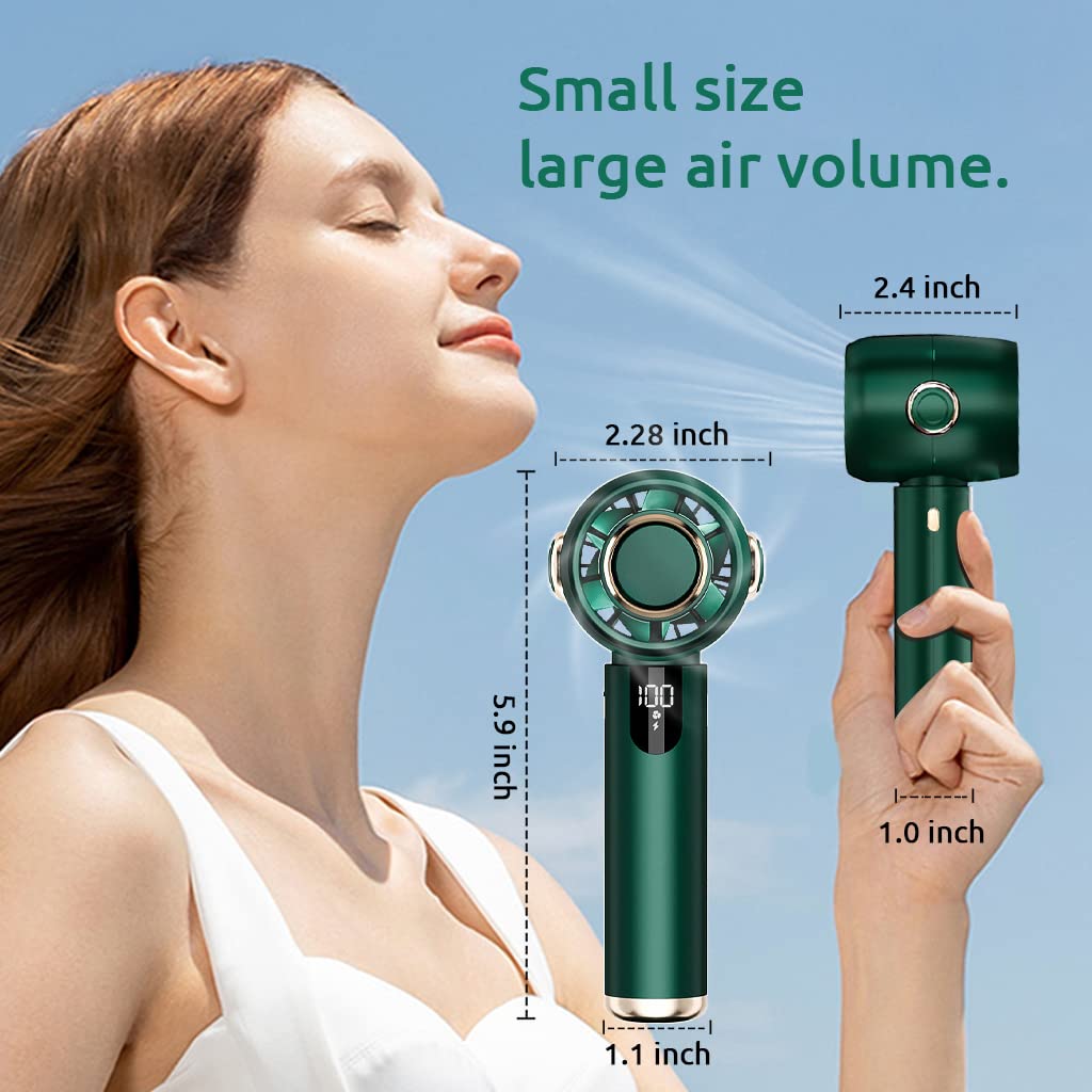 ZORBES USB Fan Mini Bladeless Fan 5-Speed USB Fan with Stand Base 3000mAh USB Fan with Digital Display, Travel USB Fan for Outdoor, Travel, Office Use ZORBES USB Fan Mini Bladeless Fan 5-Speed USB Fan with Stand Base 3000mAh USB Fan with Digital Display, Travel USB Fan for Outdoor, Travel, Office Use
